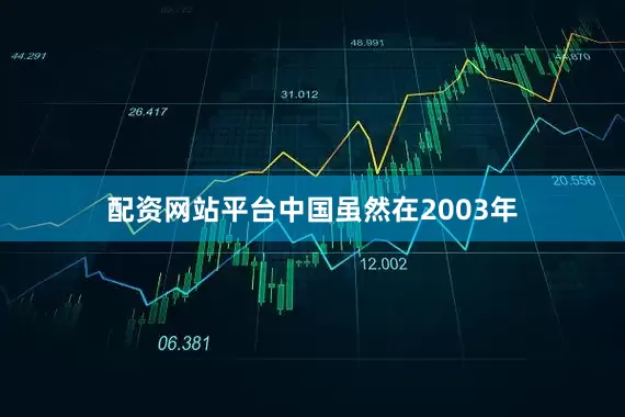 配资网站平台中国虽然在2003年