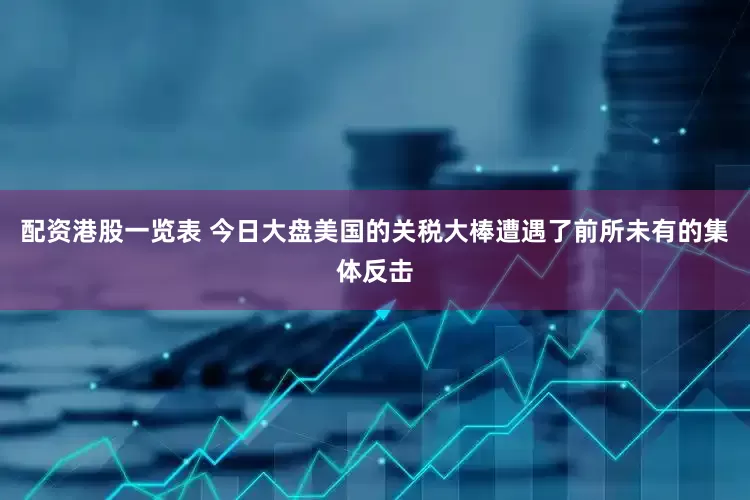 配资港股一览表 今日大盘美国的关税大棒遭遇了前所未有的集体反击